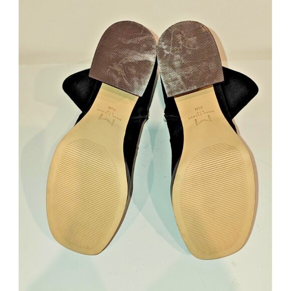 Marc Fisher LTD Size 9.5 Marysa black suede, Block Heel Platform Bootie LIKE NEW - Picture 3 of 7